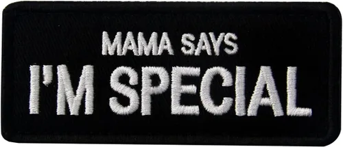 Vista 5 de EmbTao Parche bordado con emblema de moral táctico de Mama Says I'm Special