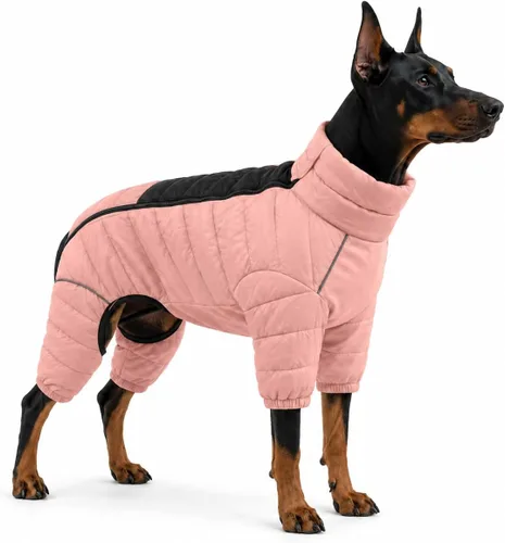 Vista 31 de Suéter para Perro ArmyGreen, Resistente al Viento, Reflectante - Chaqueta de Invierno Dirigible para S, M, L - Cremallera, Tallas Ajustables Verde