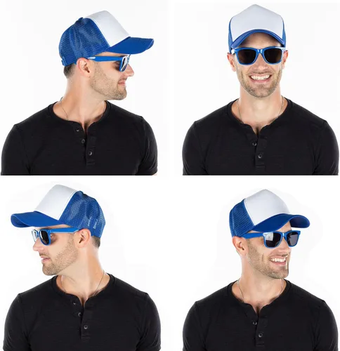 Vista 210 de Funky Junque Gorra de béisbol de béisbol en blanco para hombre y mujer