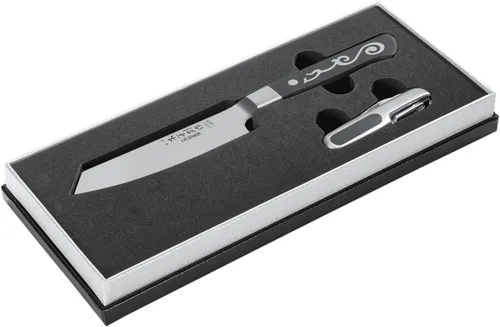 Vista 4 de I.O. SHEN - Cuchillo de pelar curvo, cuchillo de cocina, cuchillo de trinchar para pelar, recortar, 3 ½ pulgadas / 3.543 in