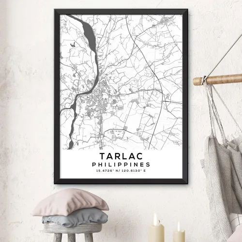 Vista 3 de Mapa de Tarlac, Filipinas, Light 2 (12x16)