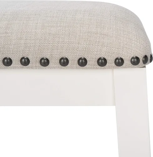 Vista 4 de SAFAVIEH Home Collection Aero - Taburete blanco para mostrador de 25 pulgadas (juego de 2)