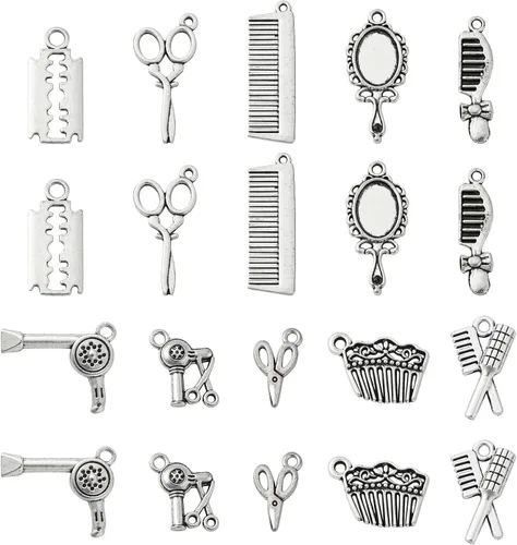 Vista 8 de LiQunSweet 60 piezas de 6 estilos 3D Bishop Queen Peón Internacional de piezas de ajedrez para hacer joyas, collares, pulseras, aretes, a granel