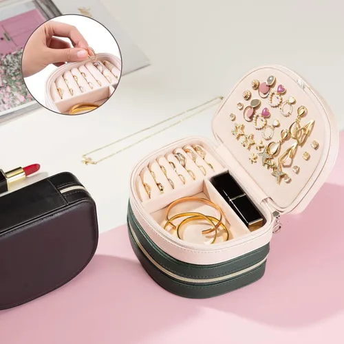Vista 4 de ProCase Joyero de tamaño de viaje con caja de joyería grande