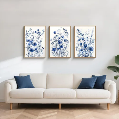 Vista 96 de FWIEXA Juego de Arte de Lienzo Bohemio Enmarcado para Pared, Cuadros Botánicos Verde Salvia Decoración de Pared, Impresiones de Arte de Plantas