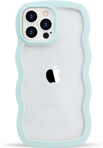 Vista 16 de LOEV Funda transparente diseñada para iPhone 7 Plus, iPhone 8 Plus con borde ondulado, bonita funda transparente con forma de onda rizada, a prueba