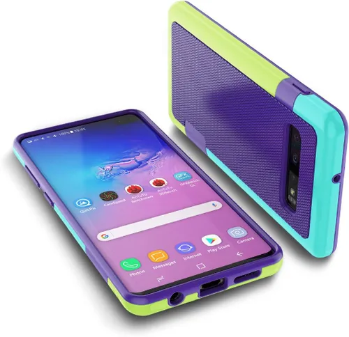 Vista 39 de Jeylly Funda para Galaxy S7, [3 colores] Slim Hybrid Impact Rugged Soft TPU Negro