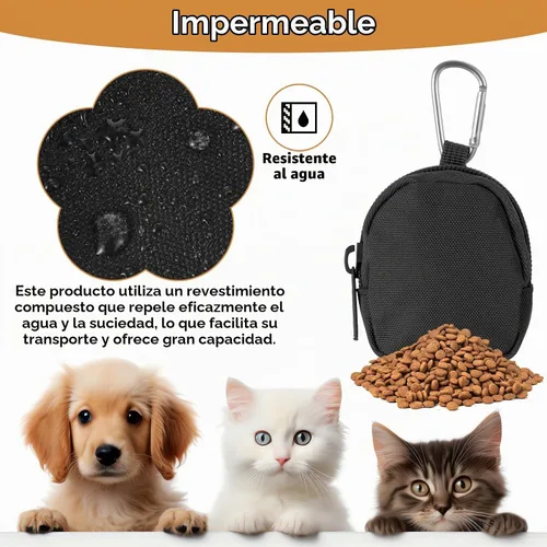 Vista 4 de Tucnoeu Bolsa de premios para perros de 3 piezas, bolsa de recompensa de entrenamiento para perros, bolsa impermeable para perros pequeños