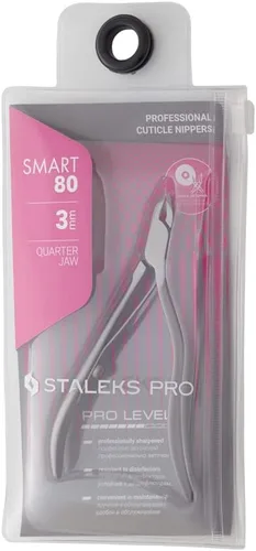 Vista 5 de Staleks Pro SMART 80 Pinzas de cutícula – Cortadora de cutículas de 0.118 in – Mango ergonómico – Acero inoxidable – Herramienta profesional