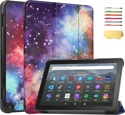 Vista 51 de Funda para Amazon Kindle Fire HD 8 y Fire HD 8 Plus (12ª/10ª generación, versión 2024/2022/2020) de 8 pulgadas, UUcovers con soporte triple