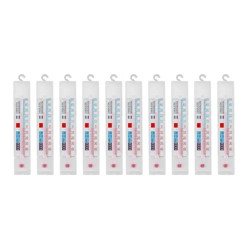Vista 9 de 8/10 Pack Fridge Thermometers with Hook Hanging for Temperature Reading in Refrigerators and Freezers 8pcs