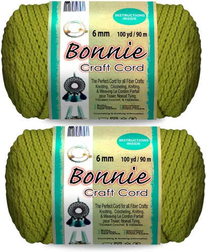 Vista 19 de Pepperell Bonnie - Cordón de macramé trenzado 6 mm x 91.4 m Almendra (Paquete de 2) Cordón de polipropileno retorcido para manualidades DIY