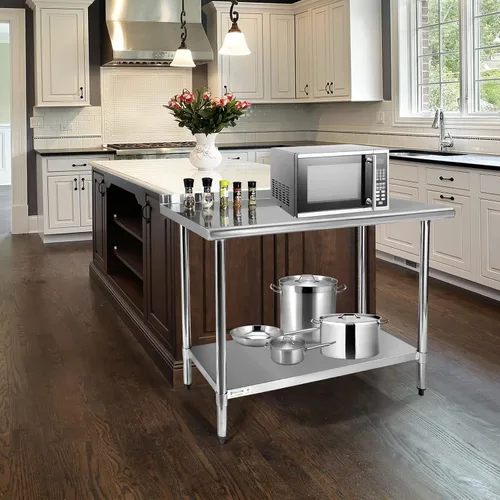 Vista 6 de STABLEINK Mesa de acero inoxidable con protector contra salpicaduras de 30 Con Backsplash