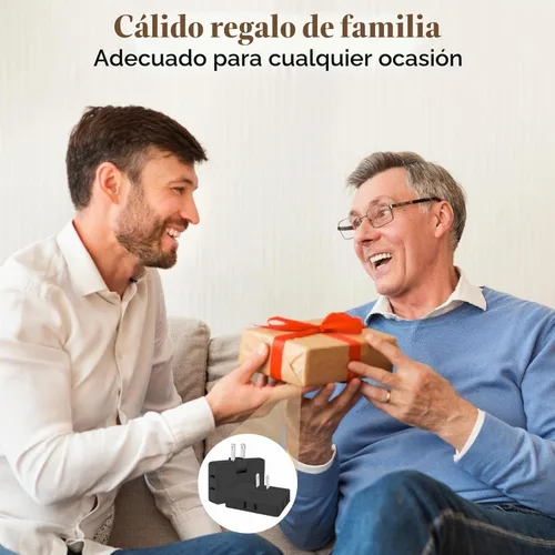 Vista 7 de Adaptador extensor de salida de pared de 3 vías plano - Paquete de 2 Adaptador de enchufe plano giratorio de 180 grados AC, extensor de salida