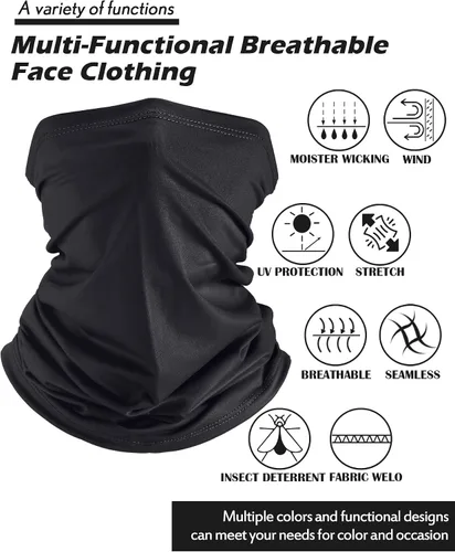 Vista 2 de Geyoga Neck Gaiter Bandana Face Mask Summer UV Protection Cooling Breathable Face Mask Neck Scarf Balaclava for Men Women