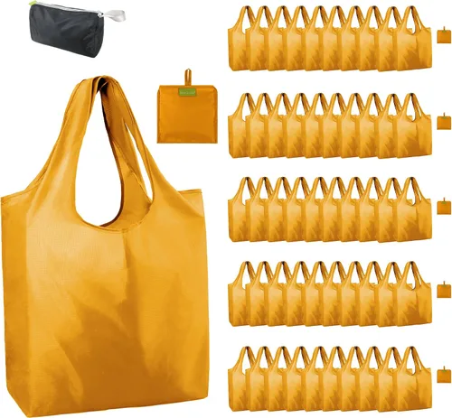 Vista 67 de BeeGreen Bolsas de comestibles reutilizables de Navidad con bolsa de almacenamiento con cremallera, paquete de 10 bolsas de compras reutilizables a