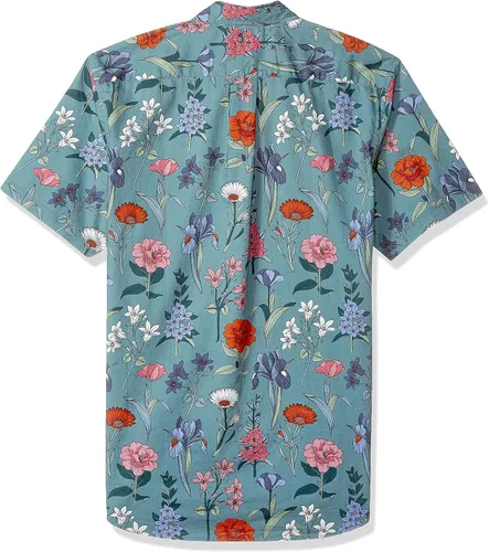 Vista 2 de Goodthreads Camisa de popelina estampada de manga corta para hombre