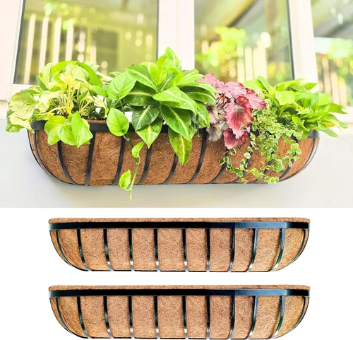 Vista 15 de LaLaGreen - Maceta rectangular de pared (24 pulgadas, paquete de 2) caja