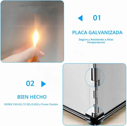 Vista 4 de Protector contra salpicaduras para estufa de 4 lados, protector de salpicaduras de grasa de acero inoxidable