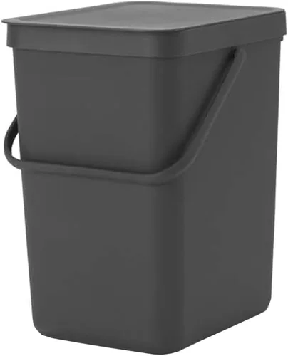 Vista 21 de Brabantia Sort & Go Cubo de Reciclaje 3.2 Galones (Verde Jade) Cubo de Basura de Plástico Eficiente en Espacio con Asa, Tapa Removible y Que