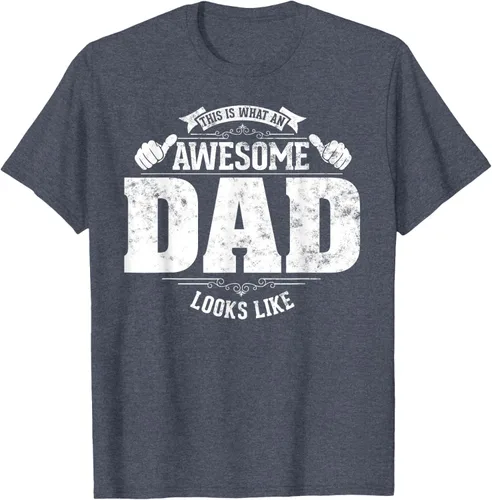 Vista 39 de This is what a awesome dad looks like vintage style design T-Shirt, Negro