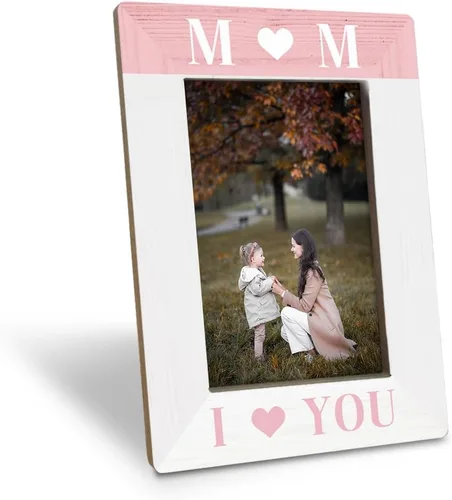 Vista 7 de Regalos para mamá de parte de hija e hijo, To My Mom Thank You For Being Such an Important Piece of My Life Love You Forever; marco de fotos