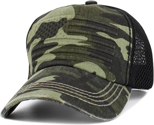 Vista 183 de KBETHOS Tactical Operator Collection USA Fishing Mesh Ballcap Flag Patch America Outdoors Trucker Baseball Cap
