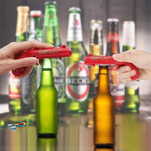 Vista 7 de Pistola de cerveza, divertido lanzador de botellas para juego creativo de beber, fiesta familiar, bar beber, barbacoa al aire libre, plástico