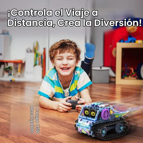 Vista 4 de Sillbird - Kit de construcción de robot con control remoto, regalos STEM para niños de 8 a 12 años Coding Robotic Toys, Birthday Presents for