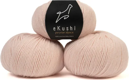 Vista 120 de 100% Hilo de Alpaca Baby para Tejer y Ganchillo - 1 Cono de Hilo Premium DK - Ligero, Hipoalergénico y Térmico Hecho en Perú - Ideal para Proyectos