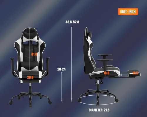 Vista 3 de Nueva silla para juegos de espalda alta para Computadora, Silla de diseño ergonómico