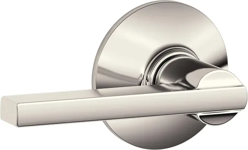 Vista 32 de Schlage F51A LAT 716 Latitude - Manija de puerta con bloqueo de entrada con llave, en acabado de bronce envejecido