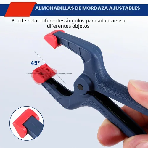 Vista 3 de WORKPRO - Juego de abrazaderas de resorte, 16 piezas, 3-3/8 pulgadas con Azul
