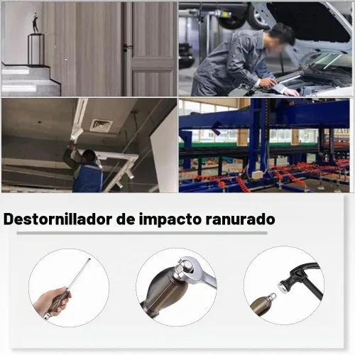Vista 7 de Utoolmart Destornillador de impacto ranurado 4 pulgadas Keystone Demolición Driver Magnético 1pcs