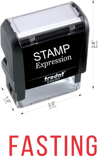 Vista 2 de StampExpression - Sello de goma autoentintado médico en ayunas - Tinta roja (A-5959)