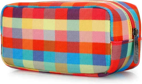 Vista 7 de Bolsa de maquillaje E-Tree, estuche mediano de viaje con cremallera para bolso, estuche de cosméticos con cepillo para el cuidado de la piel