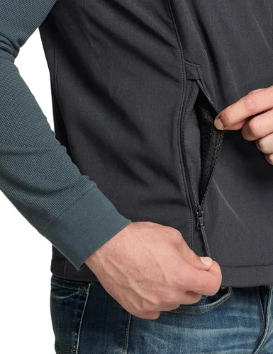 Vista 7 de TSLA - Chaleco Softshell sin mangas para hombre, chaleco cortavientos con cremallera completa, chaleco de senderismo, golf, viajes al aire libre.