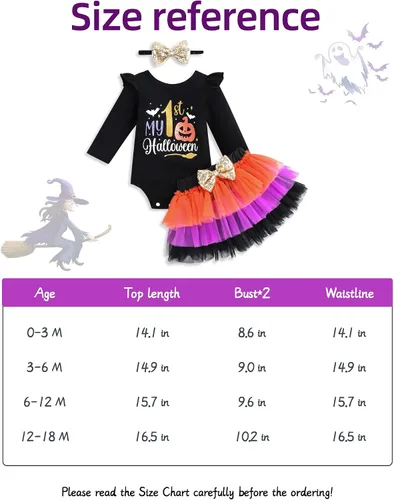 Vista 6 de Conjunto de mameluco con estampado de calabaza para niñas de 0 a 18 meses