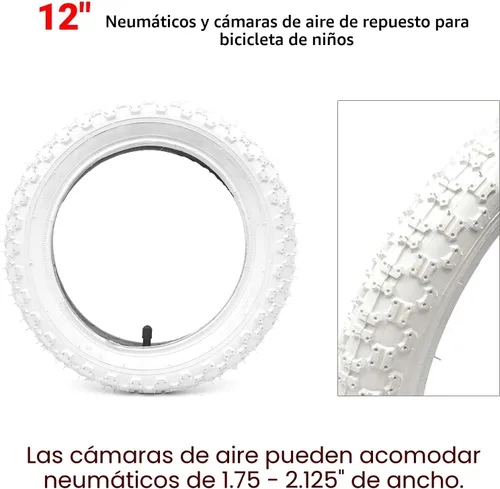 Vista 2 de CALPALMY (2 Sets) 12"/14"/16"/18"/20" Bike Replacement Tires and Inner Tubes for MTB, BMX, Kids Bike - Compatible with RoyalBaby, Joystar, Dynacraft