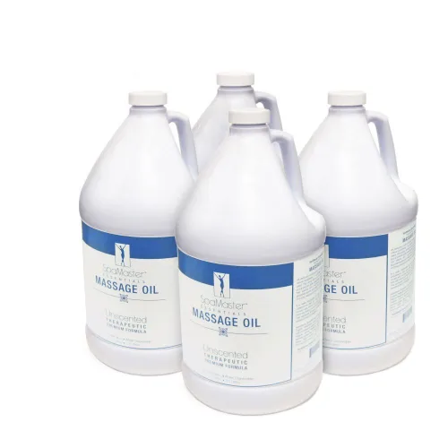 Vista 5 de Master Massage Aceite de masaje orgánico, sin perfume, rico en vitaminas y soluble en agua, 1 galón, 1 unidad, transparente