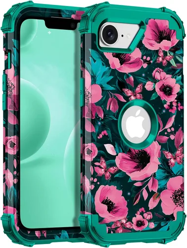 Vista 79 de Miqala Funda para iPhone 12, iPhone 12 Pro, que brilla en la oscuridad, tres capas, resistente a los golpes, protección de plástico duro + funda