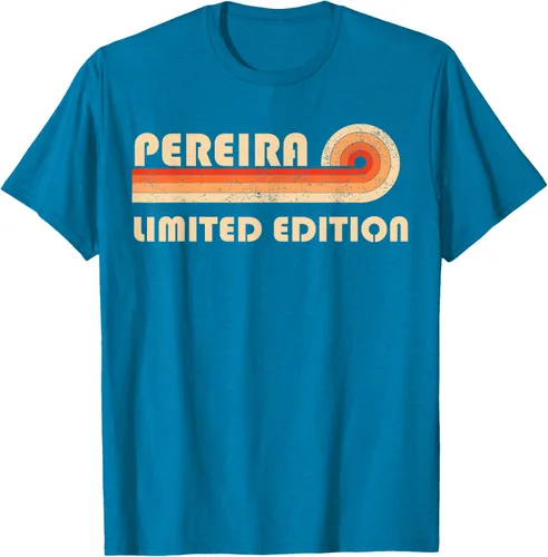 Vista 10 de PEREIRA - Camiseta vintage con apellido retro de los años 80 y 90, Negro