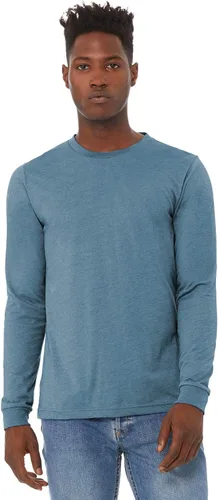 Vista 113 de Canvas Filmore 3501 - Camiseta de 4.2 onzas para hombre manga larga (1) Ceniza + (1) Jaspeado atlético