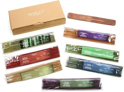 Vista 16 de Hosley Paquete de 480 varillas de incienso surtidas, 12 aromas, incluyendo Nag Champa, lavanda, sangre de dragón, bolsa de agarre, ideal