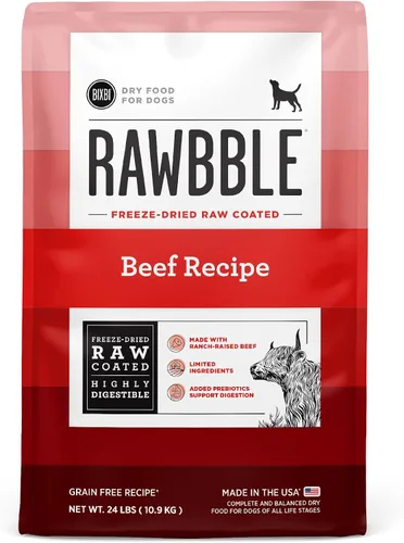 Vista 8 de Comida seca para perros BIXBI Rawbble, de ternera, 1.8 kg - Fabricado en EE. UU. sin comidas de carne ni rellenos - Comida cruda para perros
