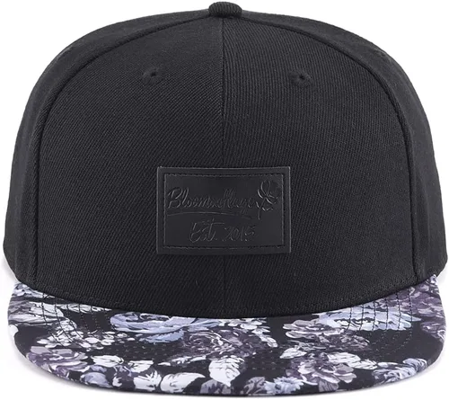 Vista 2 de Sombrero Snapback Floral Parche Negro por BloomTan), Negro
