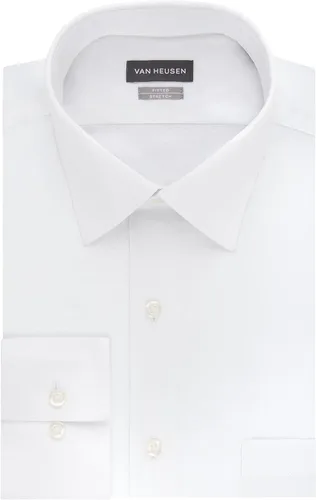 Vista 3 de Van Heusen Camisa de vestir Lux Satin Ajustada Sólido Cuello Extendido para Hombre