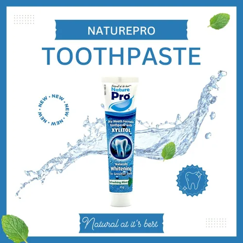 Vista 5 de Pasta de dientes de boca seca, fórmula blanqueadora de xilitol, dientes sensibles, menta refrescante, paquete de 3 (1.59 oz cada uno)