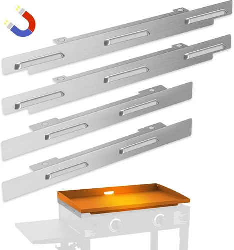 Vista 9 de Protectores de viento para parrilla Blackstone de 22 pulgadas, pantalla magnética de acero inoxidable para parrilla Blackstone, accesorios