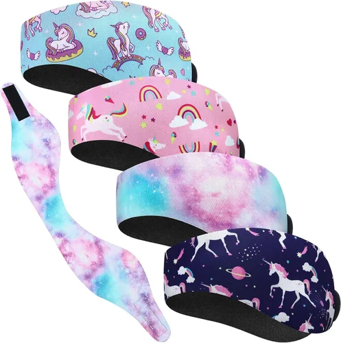 Vista 9 de 4 diademas de natación para natación, banda ajustable para la oreja para mantener el agua fuera, protección para los oídos para niños y adultos
